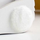 Кашпо деревянное "Зайка" 13х7,5х22 см белый - фото 24381270