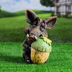 Садовая фигура из полистоуна «Кабан с жёлудем», 22×15×28 см - Фото 1