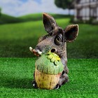 Садовая фигура из полистоуна «Кабан с жёлудем», 22×15×28 см - Фото 4