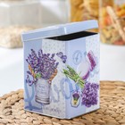 Банка с крышкой для сыпучих продуктов «Лаванда 2», 860 мл, 8,7×11,4 см, прямоугольная - фото 24423664