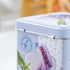 Банка с крышкой для сыпучих продуктов «Лаванда 2», 860 мл, 8,7×11,4 см, прямоугольная - фото 24423665
