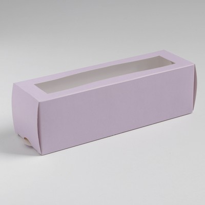 Коробка для макарун, кондитерская упаковка, «Лаванда», 5.5 х 18 х 5.5 см