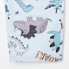 Пижама детская из фланели (рубашка, брюки) KAFTAN "Дино", размер 110-116, голубой - фото 26406685