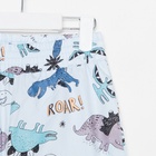 Пижама детская из фланели (рубашка, брюки) KAFTAN "Дино", размер 122-128, голубой - фото 32900912