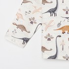 Пижама детская (рубашка, брюки) KAFTAN "Динозавры", р. 110-116, белый - фото 54726677