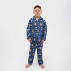 Пижама детская (рубашка, брюки) KAFTAN "Мишки", р. 98-104, синий - фото 318753908