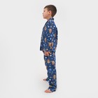 Пижама детская (рубашка, брюки) KAFTAN "Мишки", р. 110-116, синий - фото 804704781