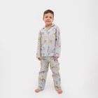 Пижама детская (рубашка, брюки) KAFTAN "Лев" р. 98-104, серый - фото 9536403