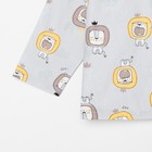 Пижама детская (рубашка, брюки) KAFTAN "Лев" р. 110-116, серый - фото 26406693