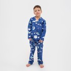 Пижама детская (рубашка, брюки) KAFTAN "Луна" р. 98-104, синий - фото 9536436