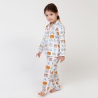 Пижама детская (рубашка, брюки) KAFTAN "Зверята" р. 110-116, белый - фото 804704869