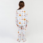 Пижама детская (рубашка, брюки) KAFTAN "Зверята" р. 134-140, белый - Фото 8