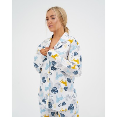 Пижама женская (рубашка, брюки) KAFTAN «Тропики», размер 40-42
