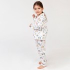 Пижама детская (рубашка, брюки) KAFTAN "Радуга" р. 98-104, белый - Фото 7
