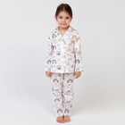 Пижама детская (рубашка, брюки) KAFTAN "Радуга" р. 98-104, белый - Фото 8