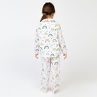 Пижама детская (рубашка, брюки) KAFTAN "Радуга" р. 110-116, белый - Фото 5