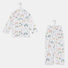 Пижама детская (рубашка, брюки) KAFTAN "Радуга" р. 110-116, белый - Фото 10