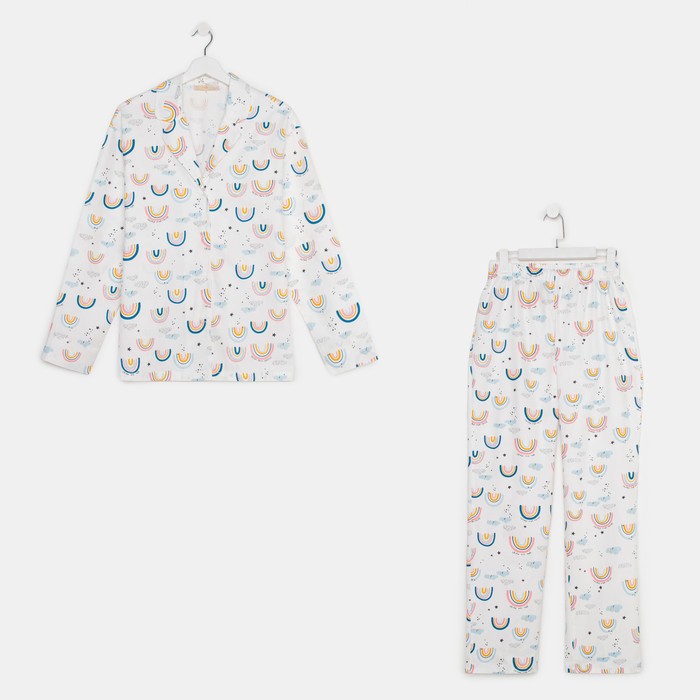 Пижама женская (рубашка, брюки) KAFTAN «Радуга», размер 40-42