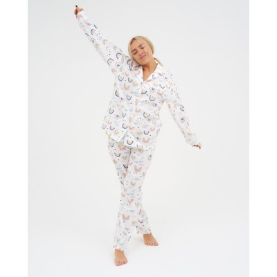 Пижама женская (рубашка, брюки) KAFTAN «Радуга», размер 40-42