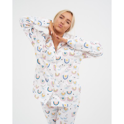 Пижама женская (рубашка, брюки) KAFTAN «Радуга», размер 40-42