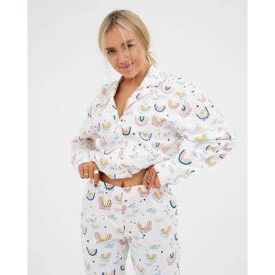 Пижама женская (рубашка, брюки) KAFTAN «Радуга», размер 40-42