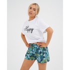 Шорты женские KAFTAN "Листья", р. 44-46, синий - фото 41432497