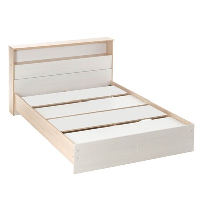 Кровать двуспальная «Клик Мебель. Бася - 1», 1400×2000 мм, цвет дуб сонома/ясень анкор светлый