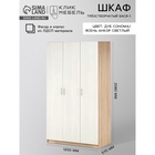 Шкаф прямой трёхстворчатый «Клик Мебель. Бася - 1», 1200×560×2100 мм, цвет дуб сонома/ясень анкор светлый - Фото 1