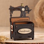 Игольница сувенир «Швейная машинка», МДФ, Дуб-черный, 7.5×5.5×12.5 см - Фото 1