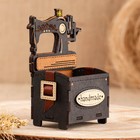Игольница сувенир «Швейная машинка», МДФ, Дуб-черный, 7.5×5.5×12.5 см - Фото 2