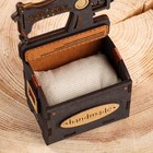 Игольница сувенир «Швейная машинка», МДФ, Дуб-черный, 7.5×5.5×12.5 см - Фото 5