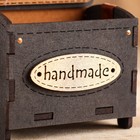 Игольница сувенир "Швейная машинка", МДФ, Дуб-черный, 7,5х5,5х12,5 см - фото 9097485
