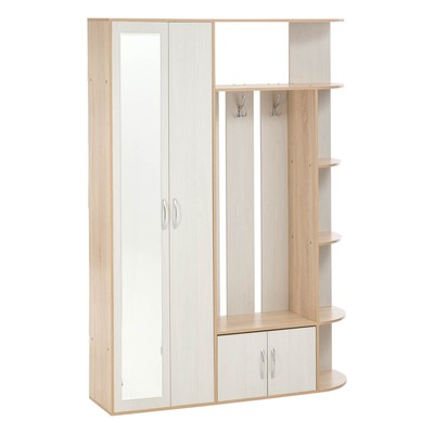 Прихожая «Клик Мебель. Есения - 1», с зеркалом, 2100×1500×360 мм, цвет дуб сонома/анкор светлый