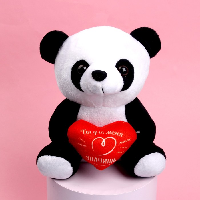 Мягкая игрушка «Ты для меня много значишь», панда, цвета МИКС - фото 1927822762