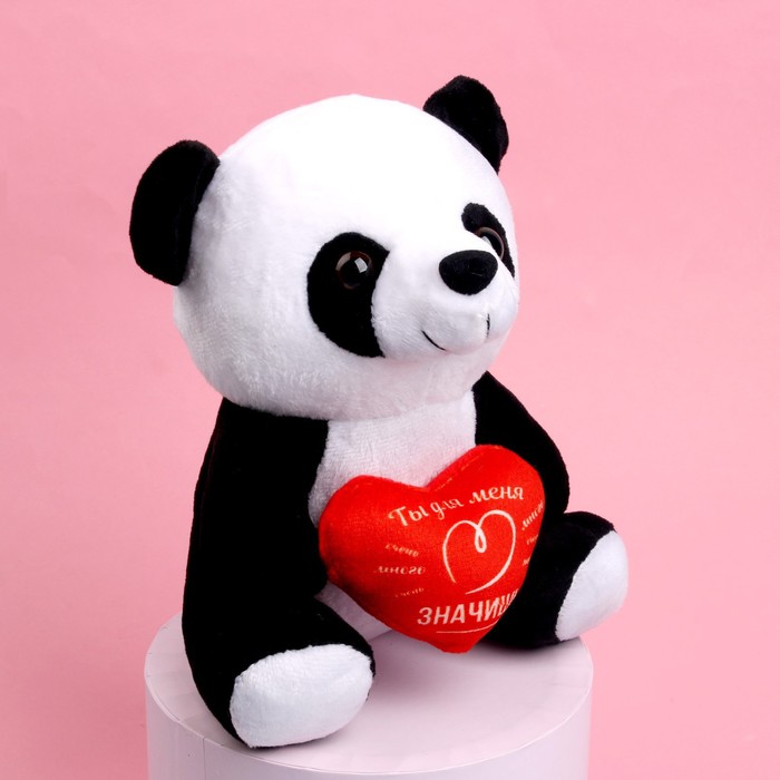 Мягкая игрушка «Ты для меня много значишь», панда, цвета МИКС - фото 1927822763