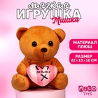 Мягкая игрушка «Люблю», медведь, цвета МИКС - фото 108559431