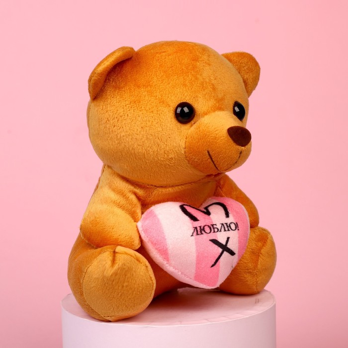 Мягкая игрушка «Люблю», медведь, цвета МИКС - фото 1907363702