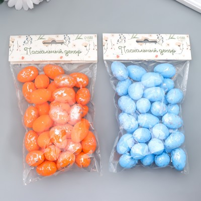 Пасхальный декор «Цветные яйца», набор 36 шт. МИКС глянец 2×3 см