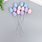 Набор топперов для украшения «Перепелиные яички», 12 шт., 2.5×3.5 см, МИКС 7359048