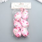 Подвесное украшение пасхальное «Яйцо с цветочками», набор 6 шт., 6×4 см, МИКС - Фото 4