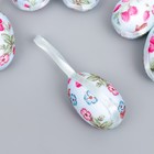 Подвесное украшение пасхальное «Яйцо с цветочками», набор 6 шт., 6×4 см, МИКС - Фото 5