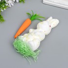 Декор "Кролик в посыпке с морковкой и травкой" набор  15 см - Фото 2