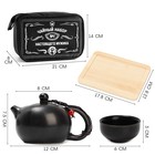 Набор для чайной церемонии ДЖЕКИЧАЙ «Для настоящего мужика», 8 предметов, на 4 персоны, чашка 45 мл, чайник 180 мл, керамика, чёрный - Фото 2