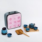 Набор для чайной церемонии ДЖЕКИЧАЙ «Лучшей на свете»,10 предметов, на 4 персоны, пиалы 45 мл, чайник 180 мл, керамика, голубой - Фото 4