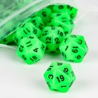 Кубик для D&D (Dungeons and Dragons, ДнД), серия: D&D, "Сияние. D20", светящийся - Фото 3