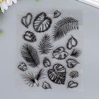 Штамп для творчества силикон "Пальмовые листья" 18х14 см - фото 320545777