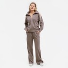 Костюм женский (свитер/брюки), цвет бежевый, размер 44 7624199