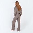 Костюм женский (свитер/брюки), цвет бежевый, размер 48 7624201