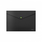 Папка-конверт на кнопке А4, 180 мкм, ErichKrause Matt Accent, тиснение «песок», с неоновой кнопкой, непрозрачная, черная, микс - Фото 3