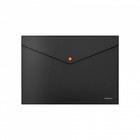 Папка-конверт на кнопке А4, 180 мкм, ErichKrause Matt Accent, тиснение «песок», с неоновой кнопкой, непрозрачная, черная, микс - Фото 4